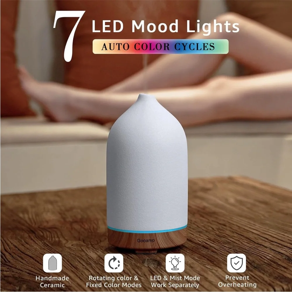 Aromatherapy Diffuser in Cream and Brown
